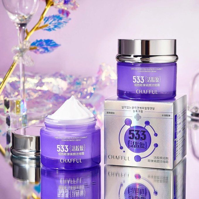 crème raffermissante matin et soir  concentrée de cellules de collagène 60 gr tous types de peaux