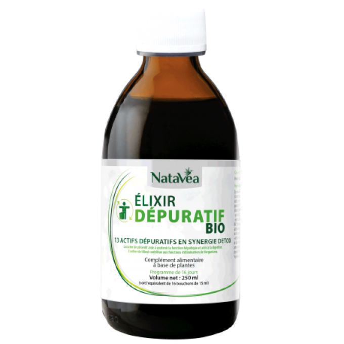 elixir  dépuratif bio  flacon de 250 ml  bio